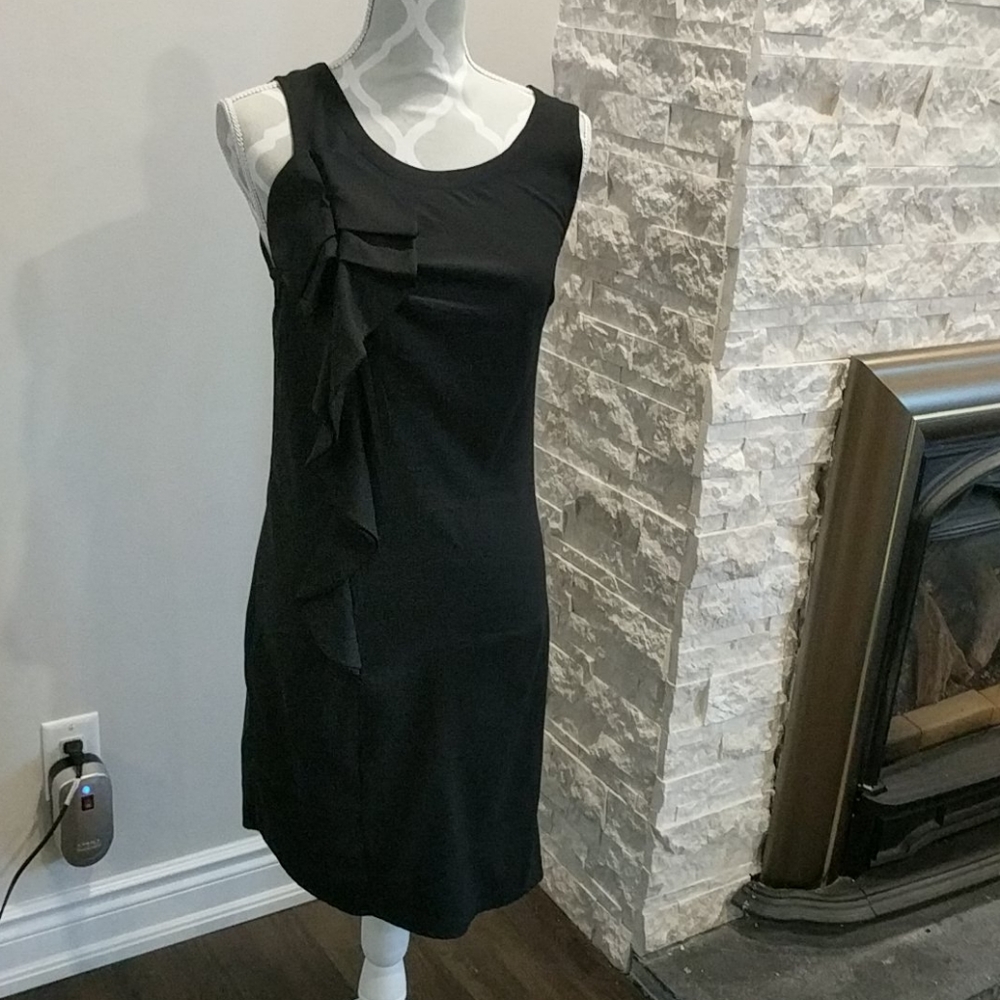 Vero Moda black Brodie ruffle mini dress - Picture 2 of 5